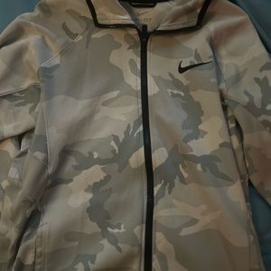 Nike White, Black, Grey Camouflage Zip Up Jacket.
